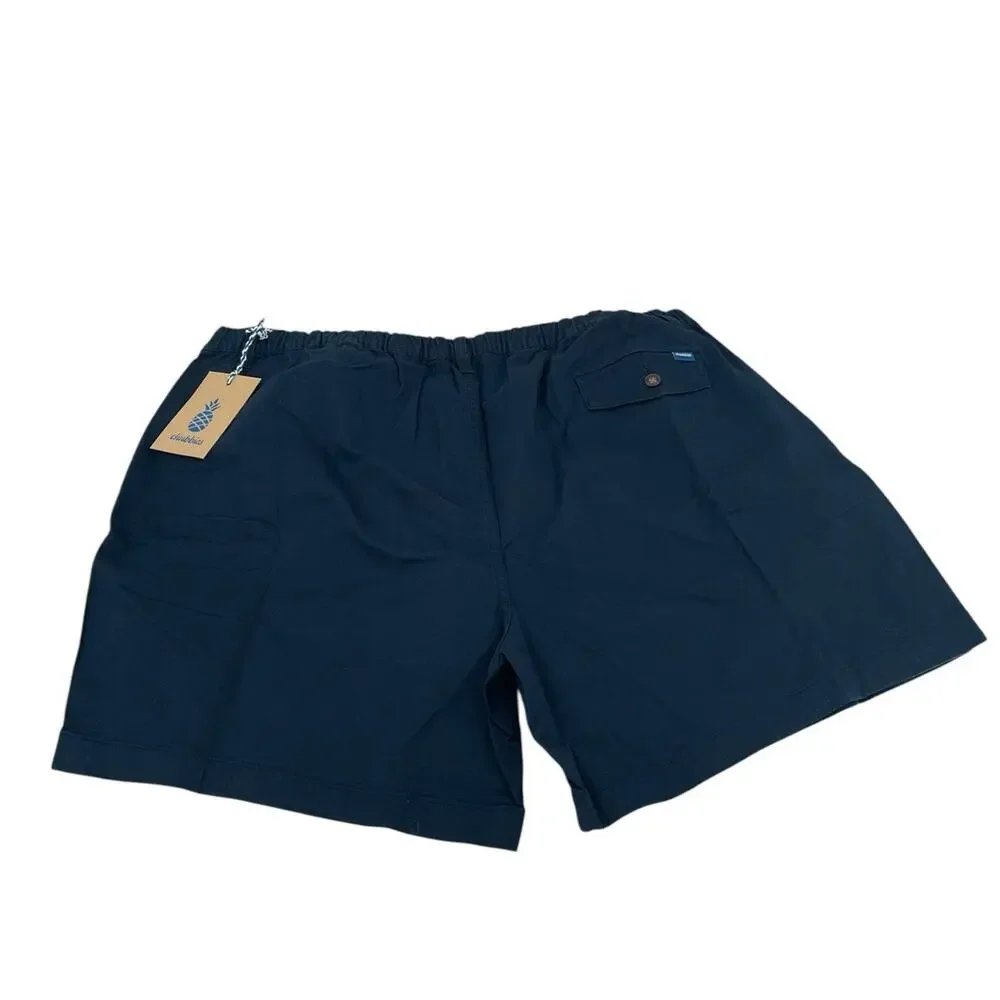 Men's Flat Front Navy Shorts - Picture 4 of 11